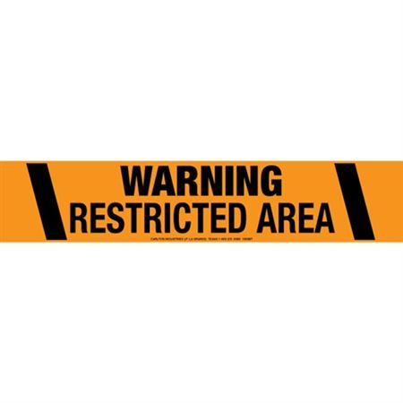Warning Restricted Area Barricade Tape